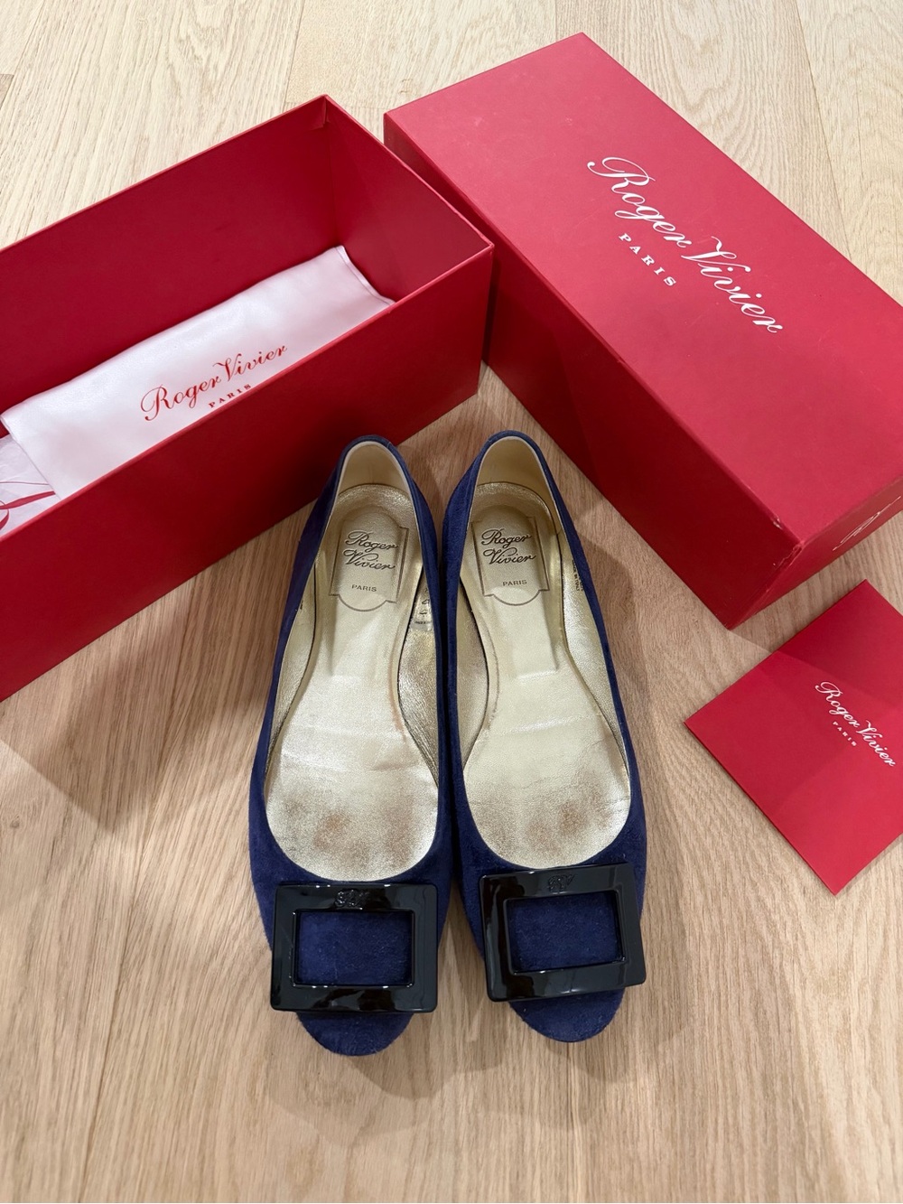Roger Vivier Gommette Suede Ballet Flats